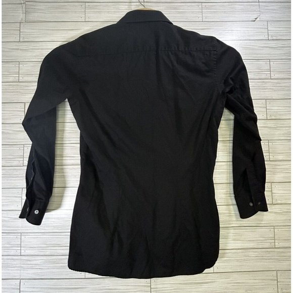 Ted Baker Endurance Mens‎ Black Flip Cuff  Trim Fit Shirt Woven Cotton M - Picture 3 of 9